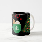 Joyeuse Mug de Noël avec pain d'épices, cacao chau (Devant droit)