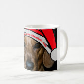 Joyeuse Mug de Noël de Dachshund (Devant droit)