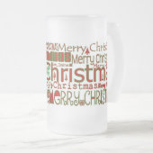Joyeuse Mug de Noël - Gros Frosted (Devant droit)