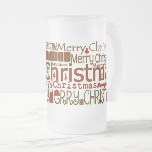 Joyeuse Mug de Noël - Gros Frosted (Devant droit)