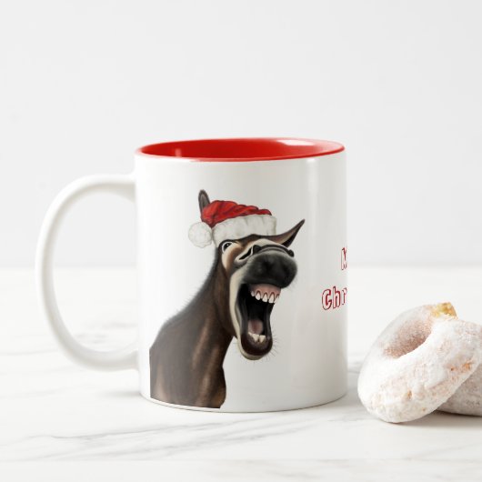 Joyeuse Mug de Noël - Singe (Avec donut)