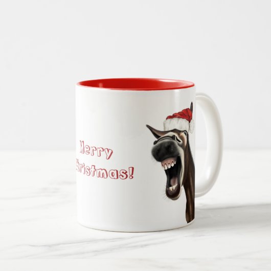 Joyeuse Mug de Noël - Singe (Devant droit)