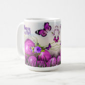 Joyeuse Mug de Pâques Purple OEufs de Pâques et pa (Devant gauche)