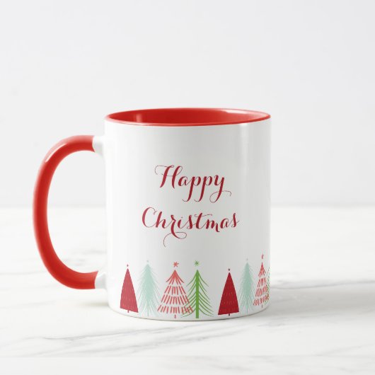 Joyeuse Mug de rangée d'arbre de Noël (Gauche)