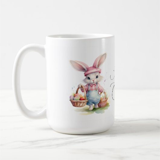 Joyeuse Mug en céramique lapin de Pâques (Gauche)