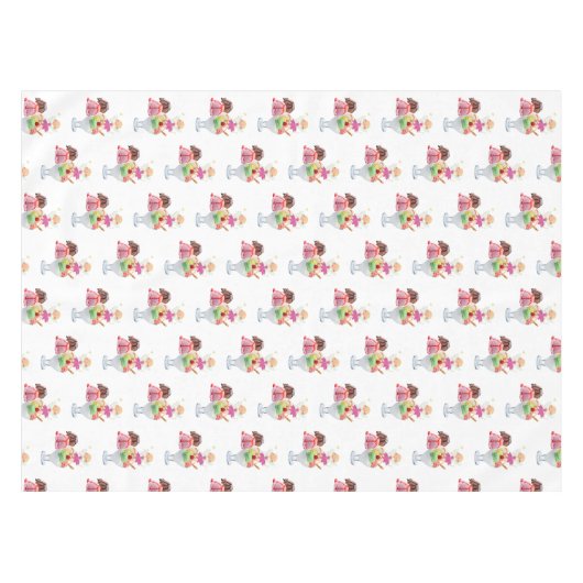 Joyeuse nappe d'anniversaire Fée glace crème (Devant (Horizontal))