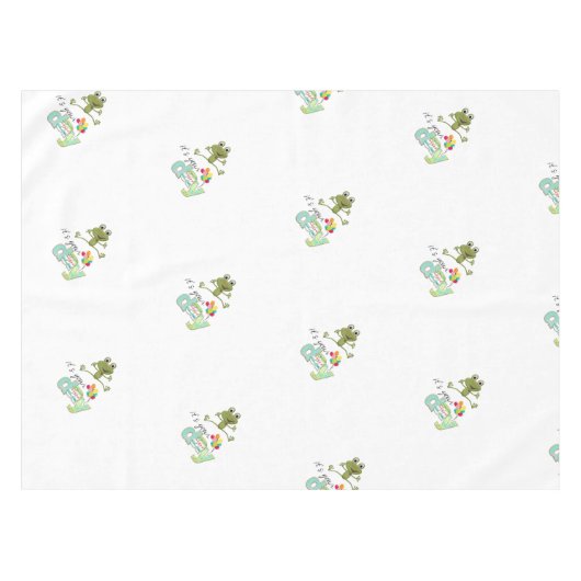 Joyeuse nappe d'anniversaire Grenouille C'est votr (Devant (Horizontal))