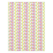 Joyeuse nappe d'anniversaire Joyeux coloré (Devant)