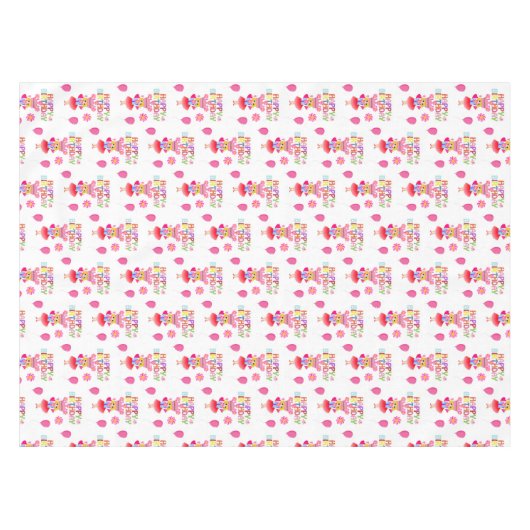 Joyeuse nappe d'anniversaire Princesse (Devant (Horizontal))