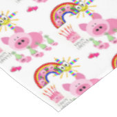 Joyeuse nappe d'anniversaire roses (Angle)