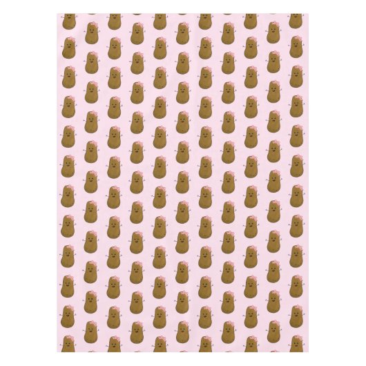 Joyeuse nappe de fille de pomme de terre (Devant)