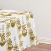 Joyeuse nappe de Noël, boules d'or (In Situ)