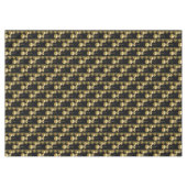 Joyeuse nappe de Noël, boules d'or noir (Devant (Horizontal))