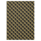 Joyeuse nappe de Noël, boules d'or noir (Devant)