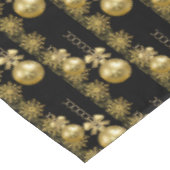 Joyeuse nappe de Noël, boules d'or noir (Angle)