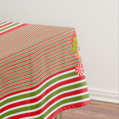 Joyeuse nappe de Noël, Elf Stripe Vert Rouge (In Situ)