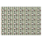 Joyeuse nappe de Noël, pingouin vert (Devant (Horizontal))