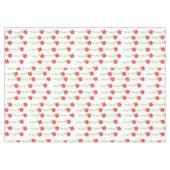 Joyeuse nappe de Noël, Poinsettia Florale Blanche (Devant (Horizontal))