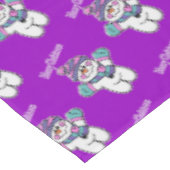 Joyeuse nappe de Noël, Snowman violet (Angle)