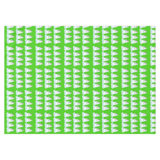 Joyeuse nappe de Noël, Soif vert Snowman (Devant (Horizontal))
