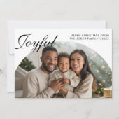 Joyeuse Noël Chaleureuse Carte de vacances en fami (Devant)