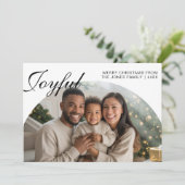 Joyeuse Noël Chaleureuse Carte de vacances en fami (Debout devant)