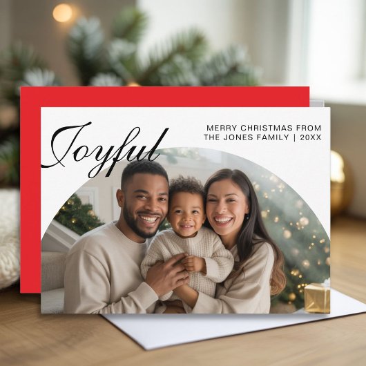 Joyeuse Noël Chaleureuse Carte de vacances en fami
