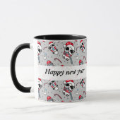 Joyeuse nouvelle année panda motif mug (Gauche)