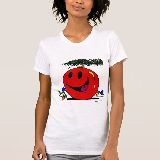 Joyeuse Ornament femmes Décontracté Scoop T-Shirt (Devant)