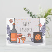 Joyeuse Pâque| Belle invitation Seder Pesach (Debout devant)