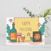 Joyeuse Pâque| Belle invitation Seder Pesach (Debout devant)