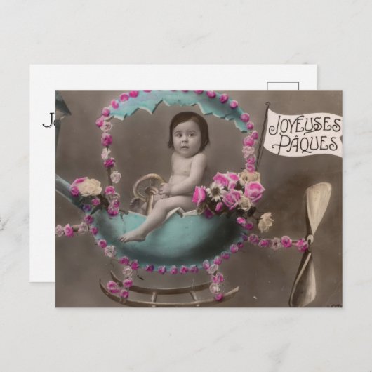 Joyeuse Paques Briefkaart (Voorkant / Achterkant)