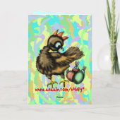 Joyeuse Pâques drôle de poussins et lapins carte (Dos)