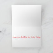 Joyeuse Père Noël carte de voeux de vacances (Intérieur)