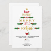 Joyeuse petite invitation de fête de Noël de (Devant / Derrière)