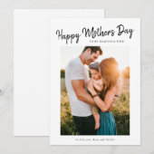 Joyeuse photo de la fête des mères Carte de la fêt (Devant / Derrière)