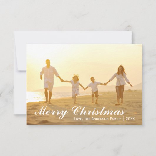 Joyeuse photo de Noël avec points verts - Carte 3x (Devant)