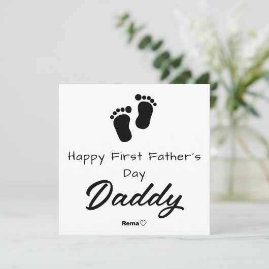 Joyeuse première fête des pères – Carte photo pers (Debout devant)