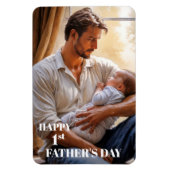 Joyeuse première Fête des pères photo Flexi Magnet (Vertical)