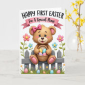 Joyeuse Première Pâques Carte de Nièce (Fleur jaune)