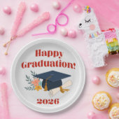 Joyeuse remise de diplômes 2026 ! Assiette 9" (Fête)