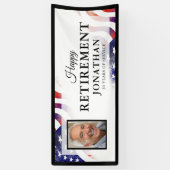 Joyeuse retraite American Flag Bannière photo (Vertical)