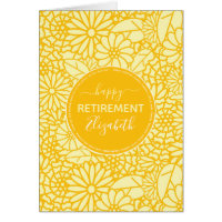 Joyeuse retraite jaune marguerite nom du motif
