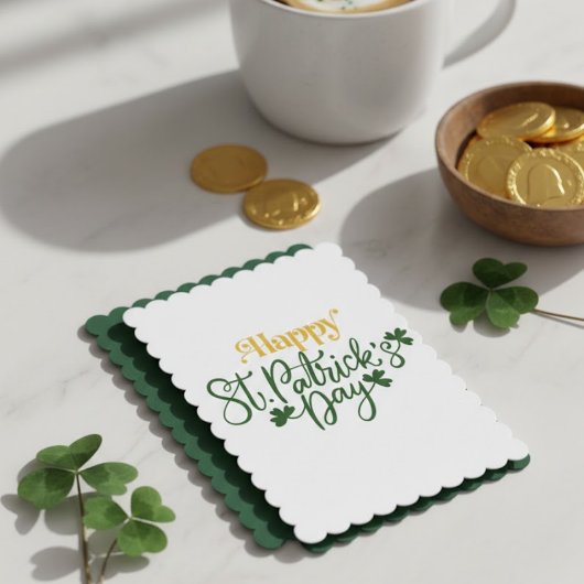 Joyeuse Saint-Patrick Carte de vœux Irlandaise