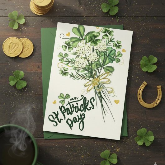 Joyeuse Saint-Patrick Carte de Vœux Irlandaise