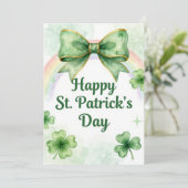 Joyeuse Saint-Patrick carte de vœux irlandaise (Debout devant)