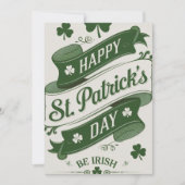 Joyeuse Saint-Patrick Carte de Vœux Irlandaise (Devant)