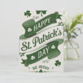 Joyeuse Saint-Patrick Carte de Vœux Irlandaise (Debout devant)