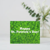 Joyeuse Saint-Patrick! Carte postale Champ de trèf (Debout devant)