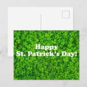 Joyeuse Saint-Patrick! Carte postale Champ de trèf (Devant / Derrière)